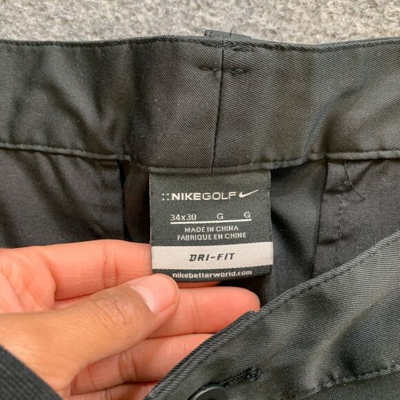 Nike Golf Pants Mens 34 Black Dri Fit Lightweight Stretch Performance Tech Golf - Picture 5 of 10